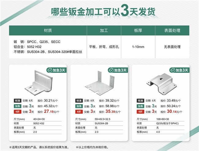 节后紧急需求不用愁，米思米meviy钣金加工3天加急解您忧